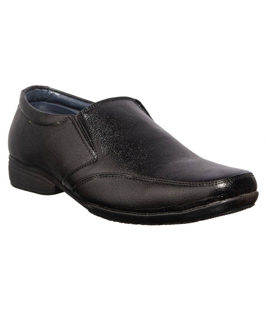 KHADIM Slip On Artificial Leather Black Formal Shoes KHADIM Slip On Artificial Leather Black Formal Shoes