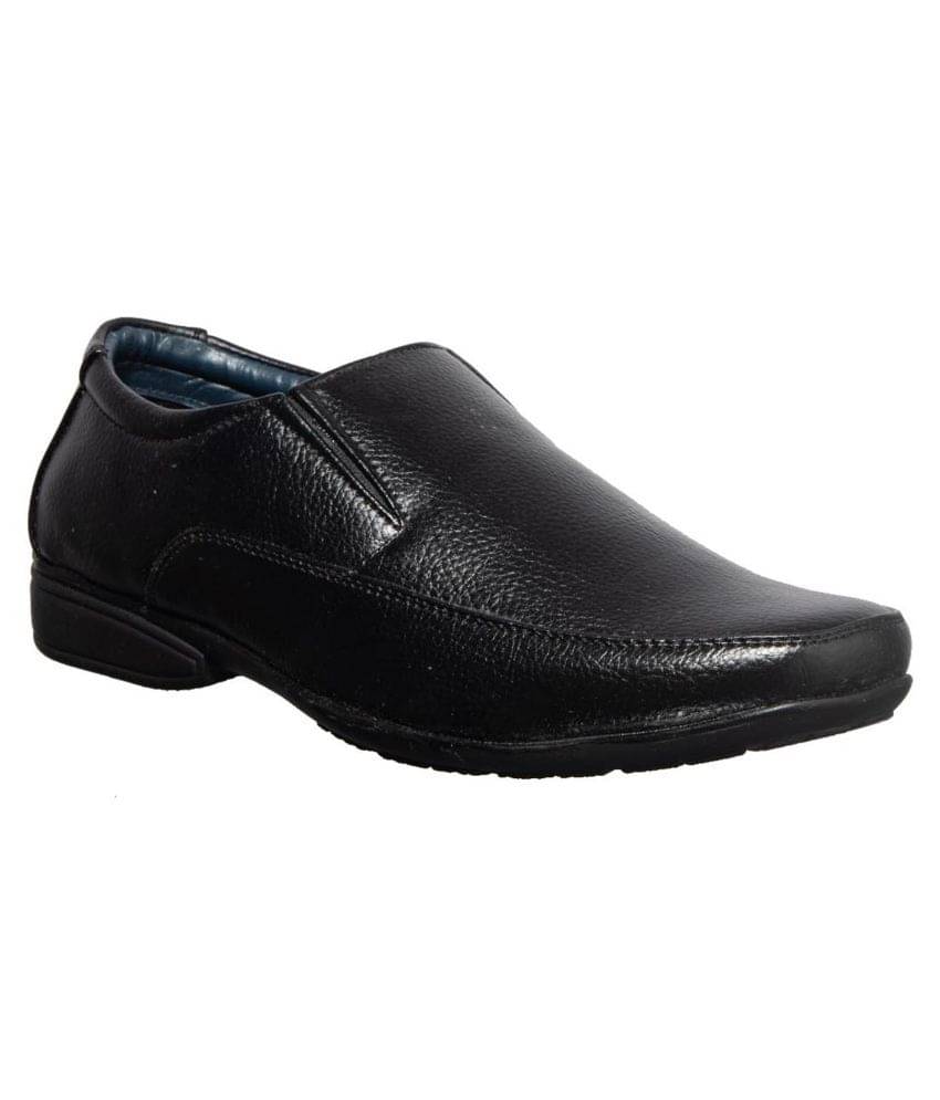 KHADIM Slip On Artificial Leather Black Formal Shoes     			KHADIM Slip On Artificial Leather Black Formal Shoes