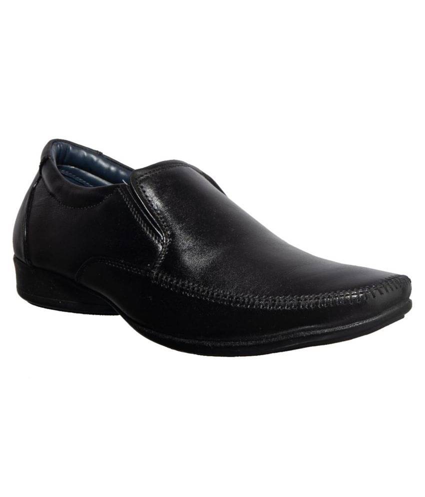     			KHADIM Slip On Genuine Leather Black Formal Shoes