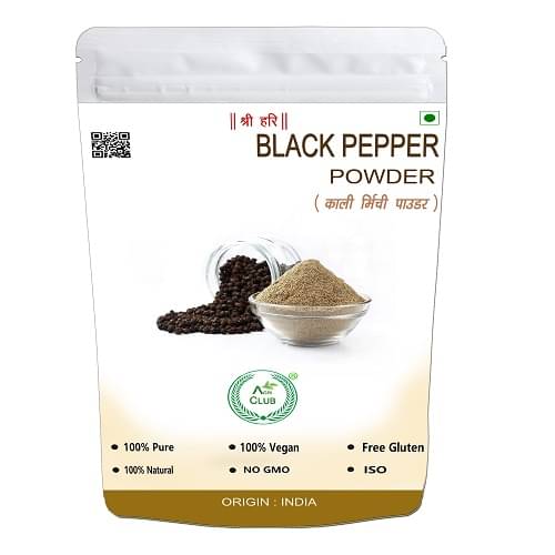     			AGRI CLUB Black Pepper Powder, Kali mirch Powder 200 gm