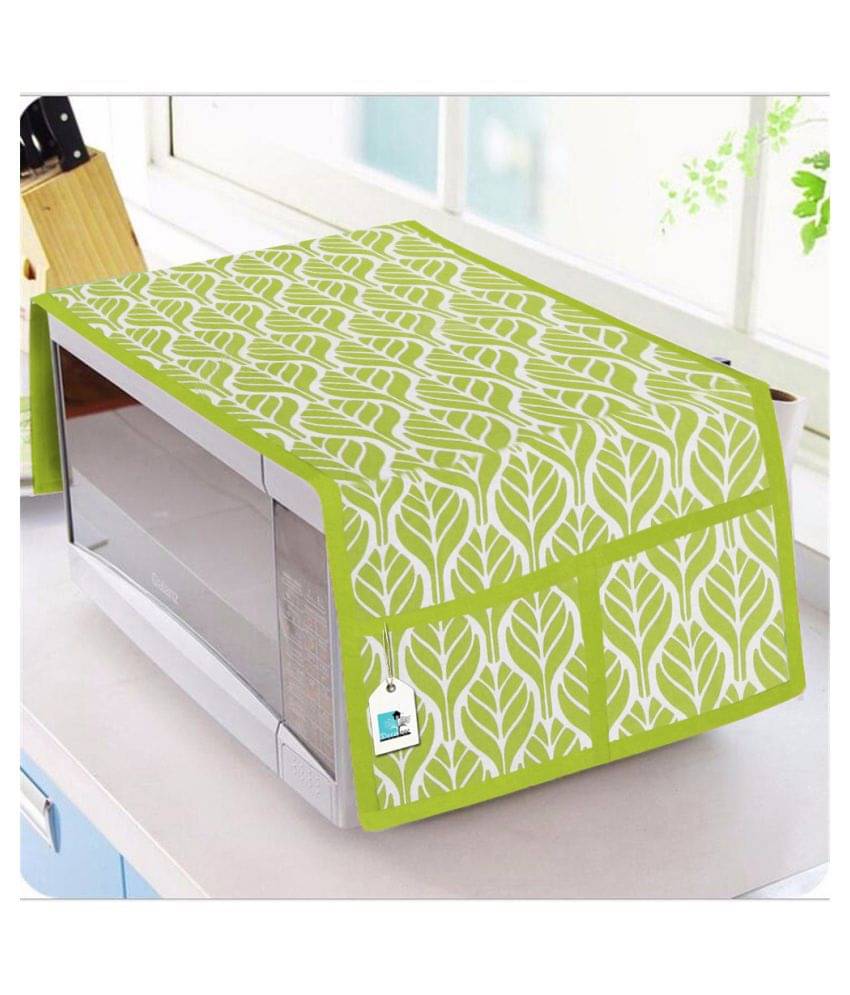 DECOTREE Single Cotton Green Microwave Oven Cover - 23-25L DECOTREE Single Cotton Green Microwave Oven Cover - 23-25L