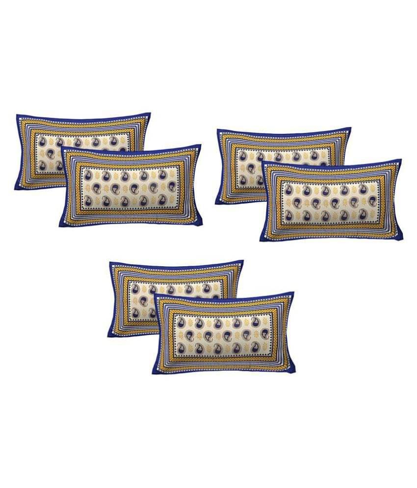 AJ Home Pack of 6 Cotton Blue Pillow Cover (17 X 27 Inch)     			AJ Home Pack of 6 Cotton Blue Pillow Cover (17 X 27 Inch)