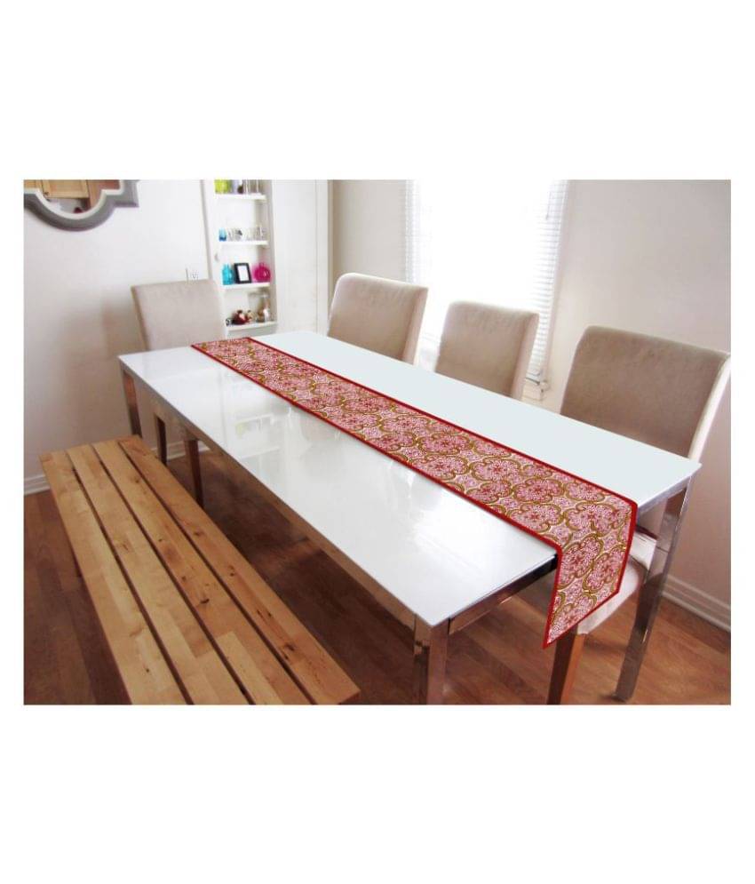 DECOTREE Cotton 6 Seater Table Runner ( 183 cm x 35 cm ) Single - Red DECOTREE Cotton 6 Seater Table Runner ( 183 cm x 35 cm ) Single - Red