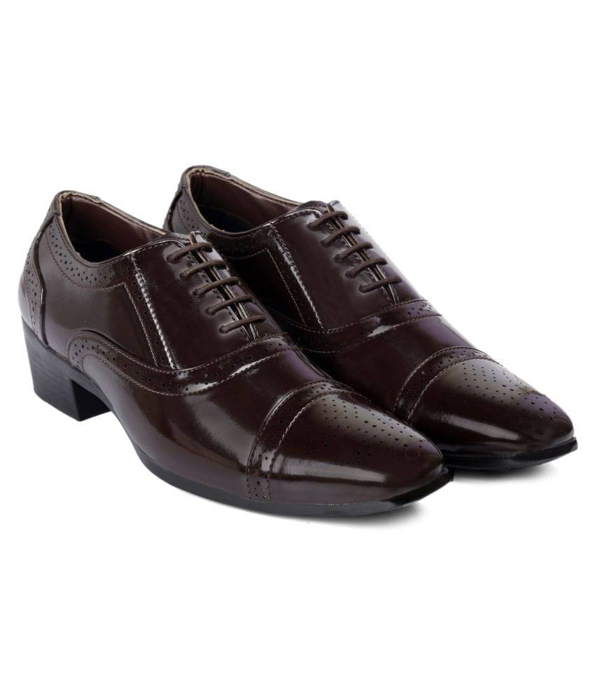    			YUVRATO BAXI Brogue Artificial Leather Brown Formal Shoes