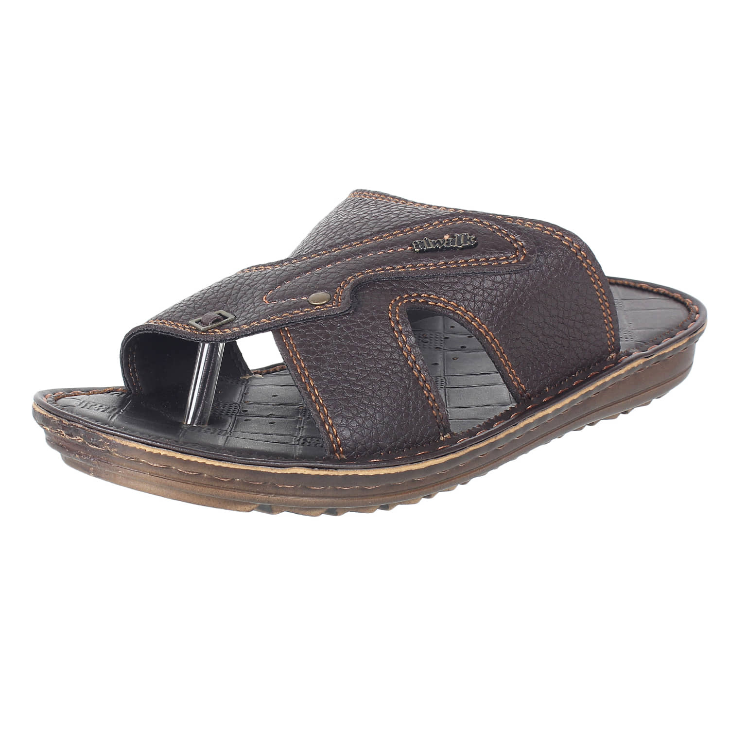 Aerowalk - Brown  Leather slipper