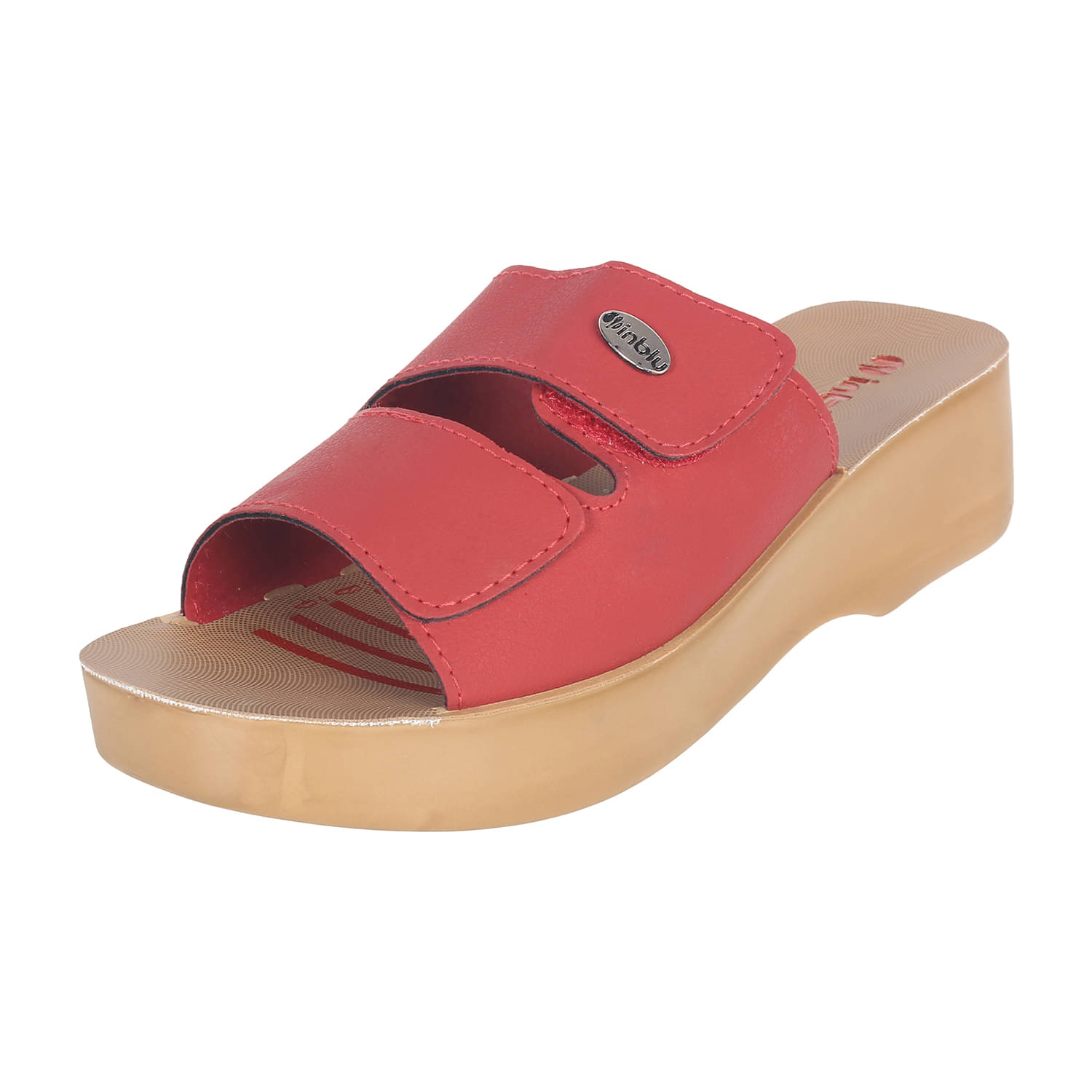     			Inblu - Red Women's Slip On Heels
