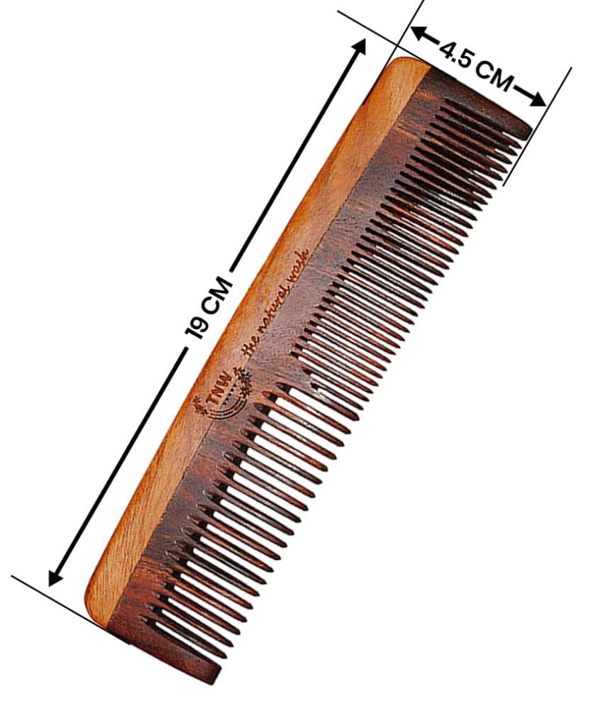 TNW - The Natural Wash NEEM COMB (2 in 1) Fine Tooth Rattail Comb
