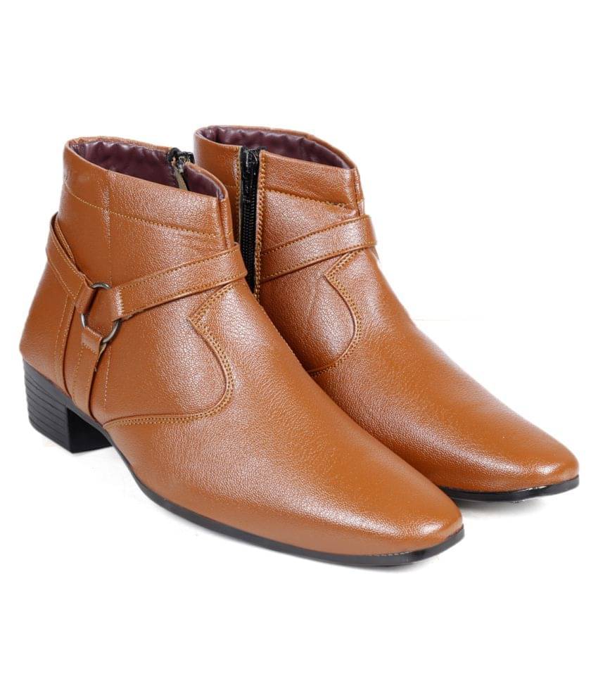     			YUVRATO BAXI Tan Formal Boot