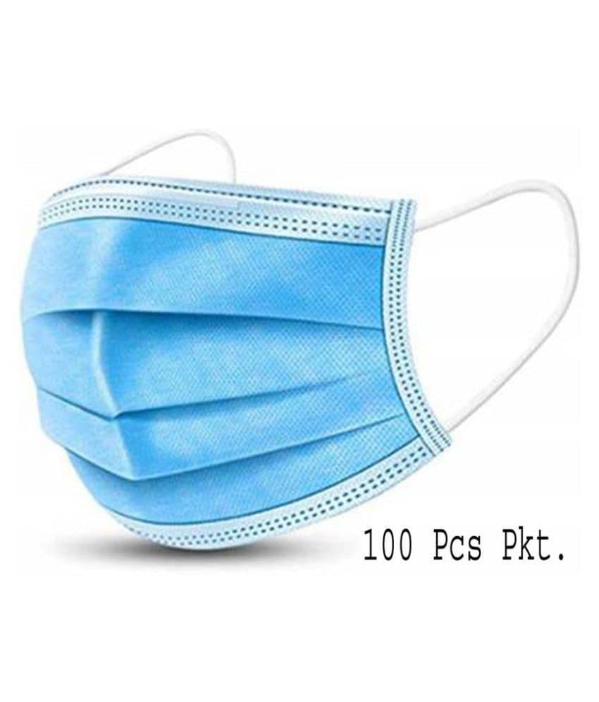 bq BLAQUE 3 Ply Disposable Face Mask - 100 Pcs
