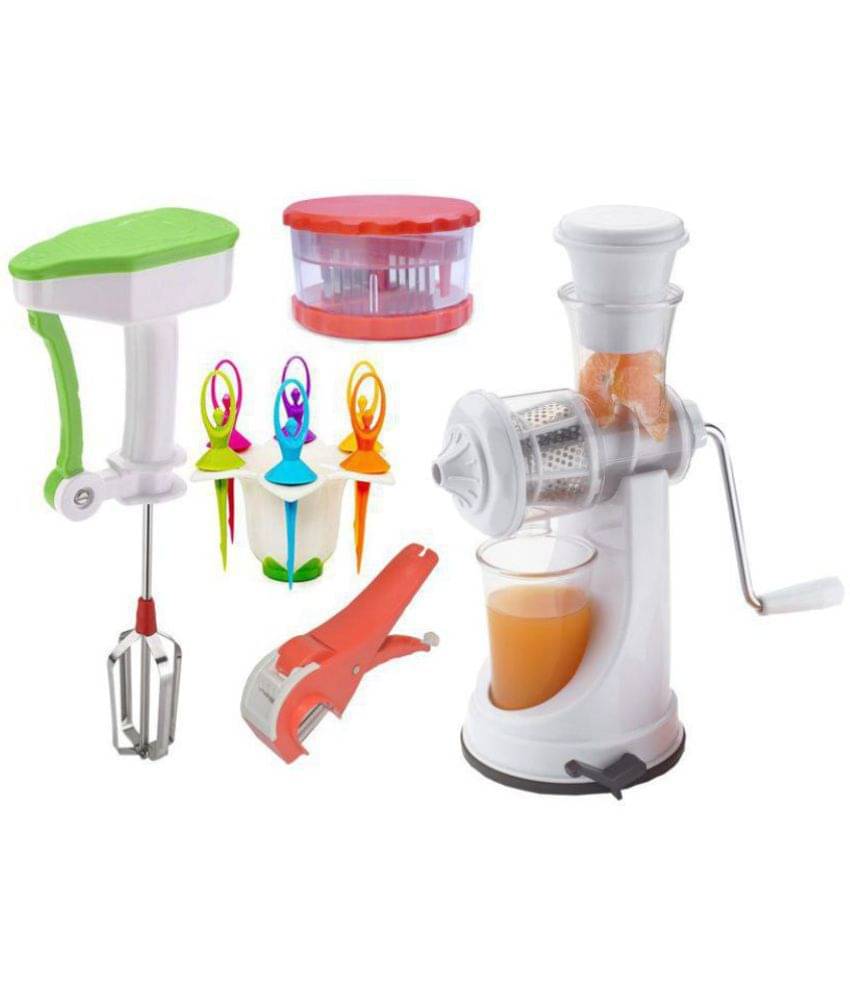     			Analog Kitchenware Power Free Hand Juicer + Vegetable Cutter + Power Free Hand Juicer + Multiuse Crusher + Dancing Doll