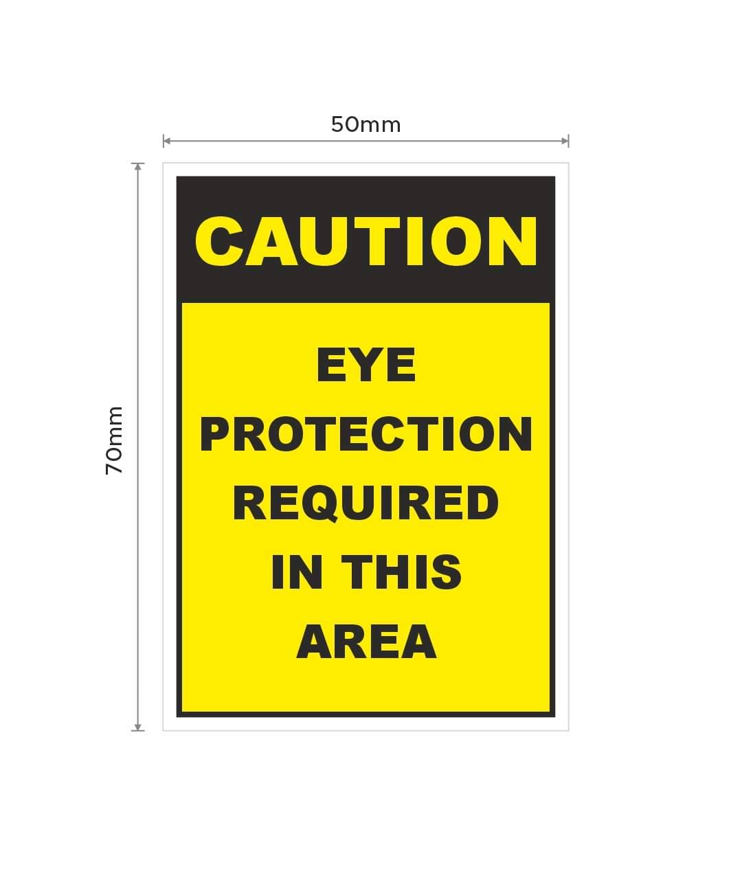     			Rangvishwa Enterprises Eye Protection Required In This Area Caution Sticker ( 5 x 7 cms )