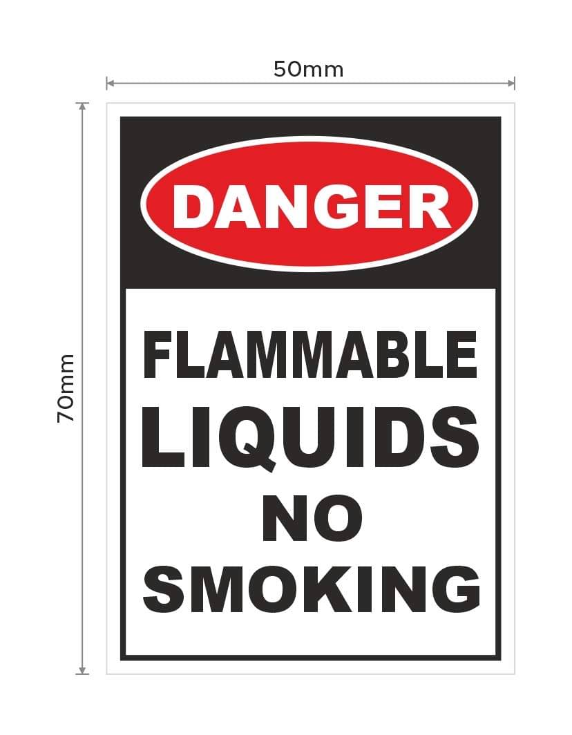 Rangvishwa Enterprises No Smoking Flammable Liquids Danger Sign Sticker ( 5 x 7 cms ) Rangvishwa Enterprises No Smoking Flammable Liquids Danger Sign Sticker ( 5 x 7 cms )