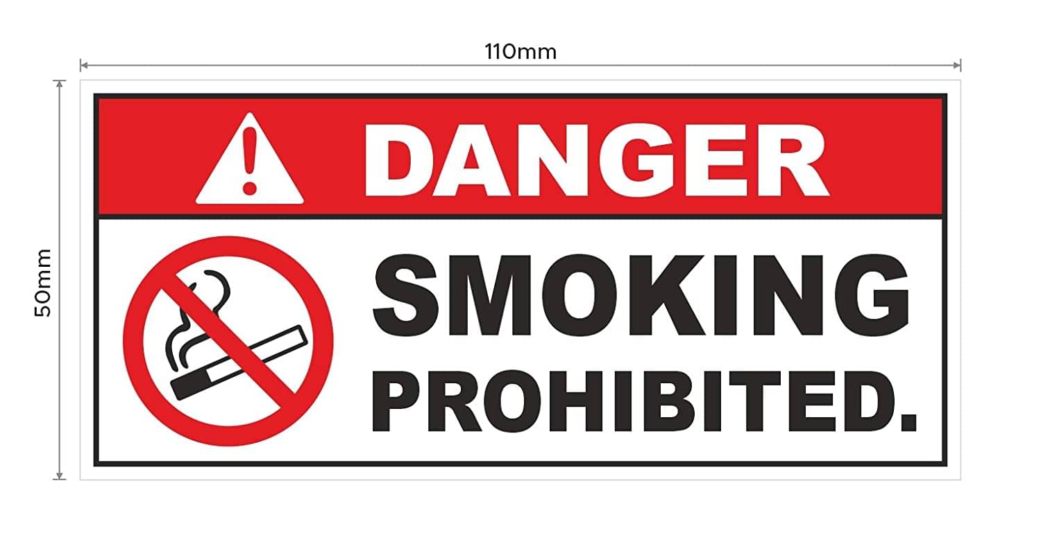 Rangvishwa Enterprises No Smoking Sticker ( 11 x 5 cms )     			Rangvishwa Enterprises No Smoking Sticker ( 11 x 5 cms )