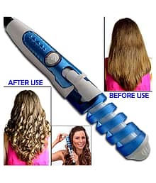 Global Art Women Lady Ceramic Professional Spiral Curl Curling Make Hair Curler Curling Iron 45W ( Multicolor ) Product Style