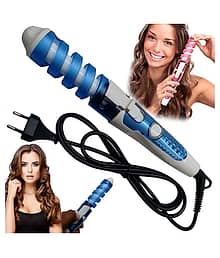 P 34cm Silk Smooth Ceramic Spiral PTC Heater Hair Curler Curling Wand Iron Rod Travel Friendly 45W ( Multicolor ) Product Style