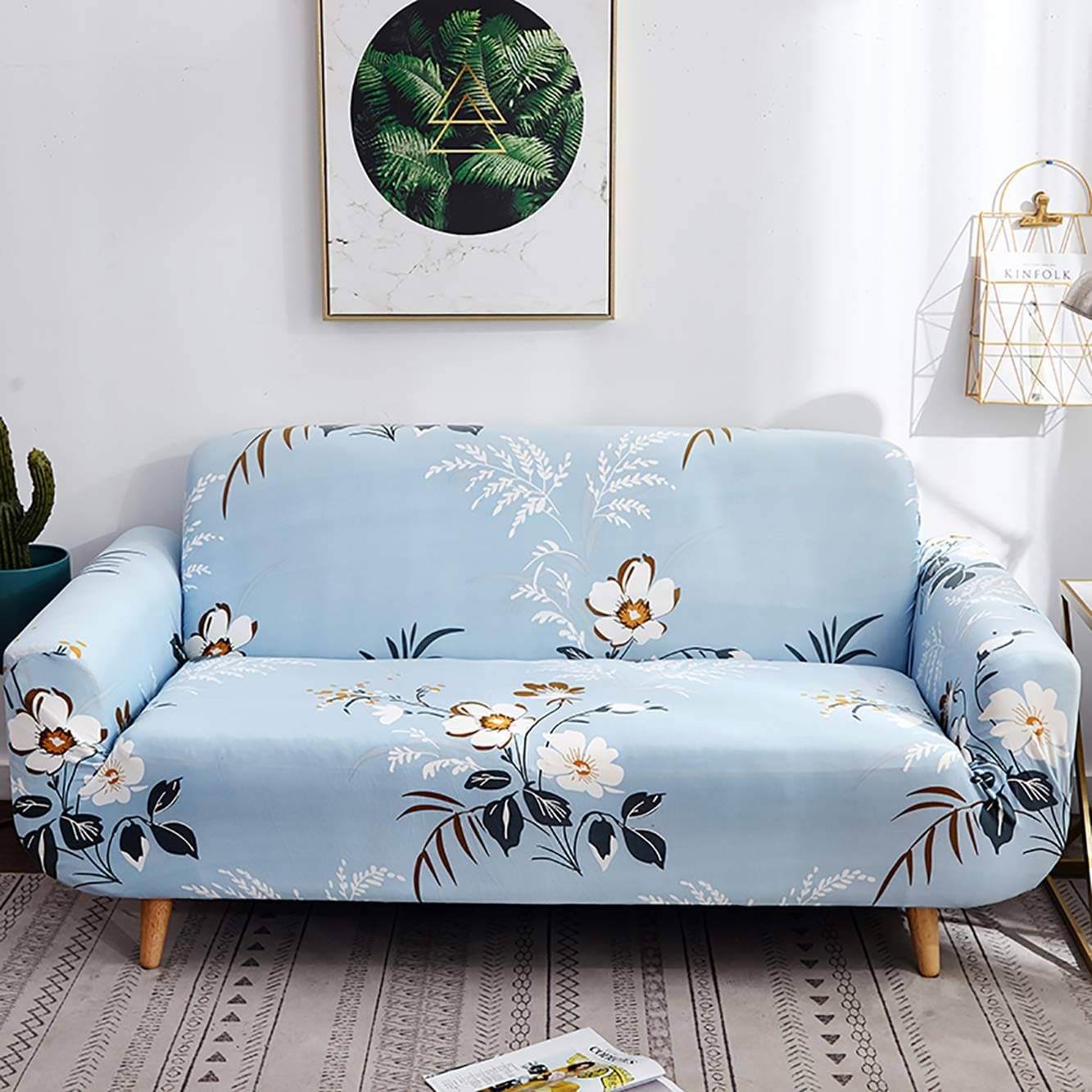 House Of Quirk 1 Seater Poly Cotton Single Sofa Cover Set House Of Quirk 1 Seater Poly Cotton Single Sofa Cover Set