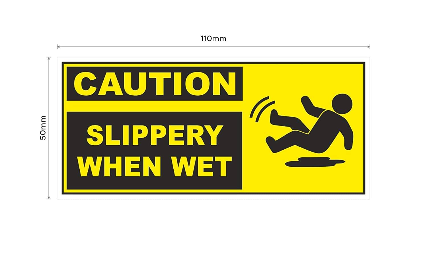 Rangvishwa Enterprises Caution Slippery When Wet Sticker ( 11 x 5 cms ) Rangvishwa Enterprises Caution Slippery When Wet Sticker ( 11 x 5 cms )