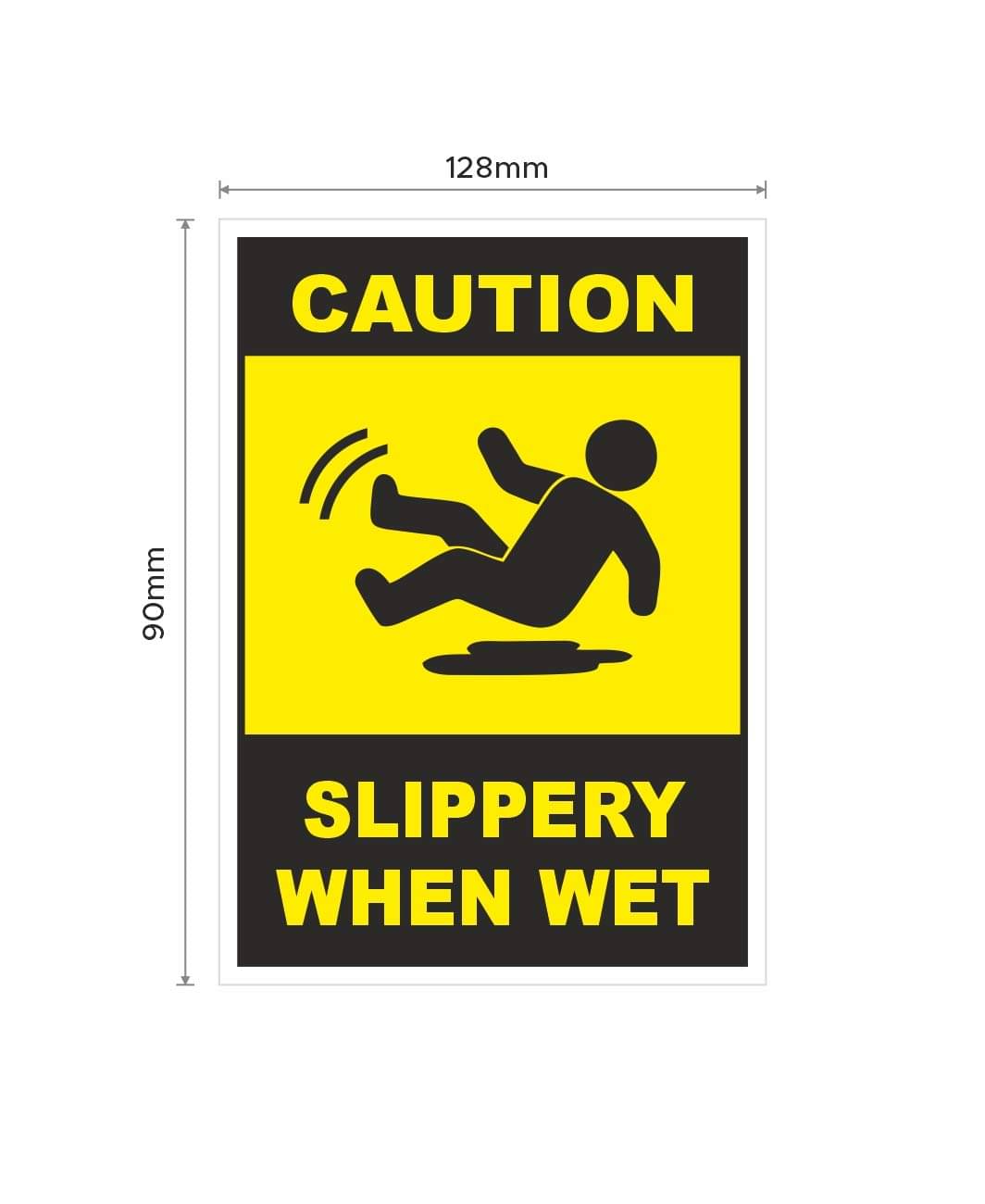     			Rangvishwa Enterprises Slippery When Wet Caution Sticker ( 12 x 9 cms )