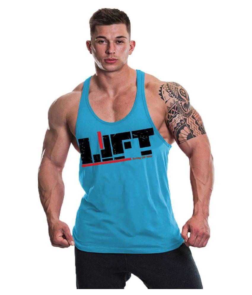The Blazze 0022 Men's Lift Tank Tops Muscle Gym Bodybuilding Vest Fitness Workout Train Stringers     			The Blazze 0022 Men's Lift Tank Tops Muscle Gym Bodybuilding Vest Fitness Workout Train Stringers