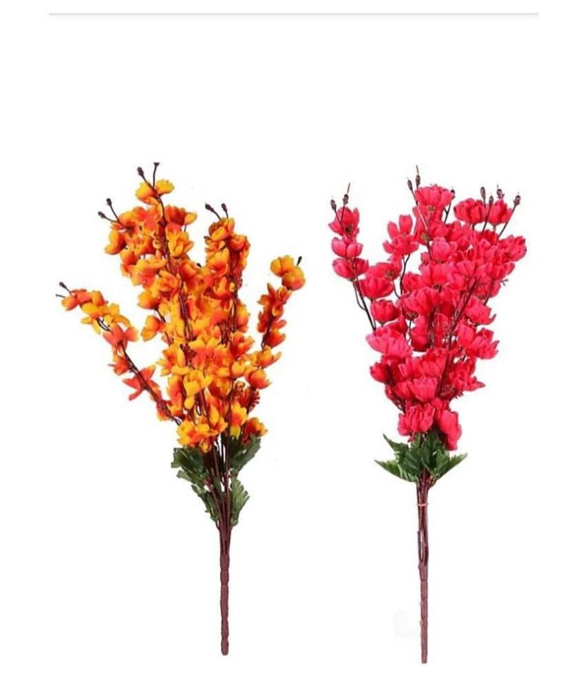 fns store Orchids Multicolour Artificial Flowers Bunch - Pack of 2 fns store Orchids Multicolour Artificial Flowers Bunch - Pack of 2
