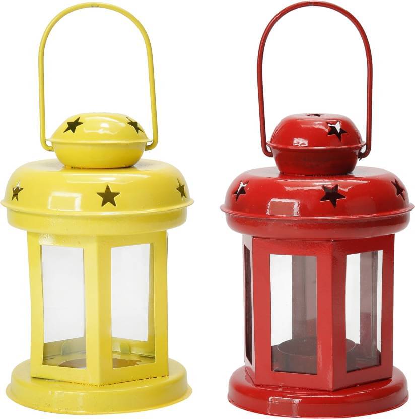 Arsalan Table Top and Hanging Iron Tea Light Holder - Pack of 2 Arsalan Table Top and Hanging Iron Tea Light Holder - Pack of 2