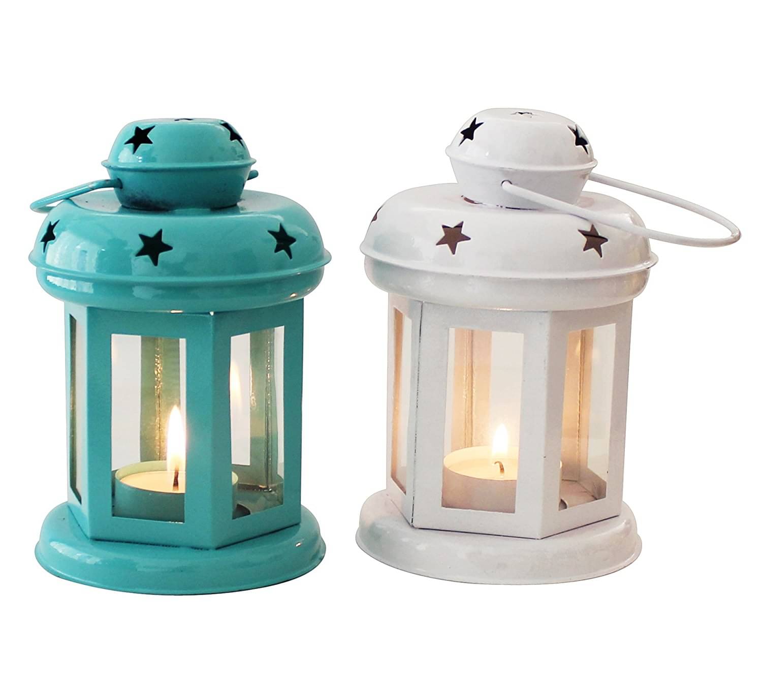Arsalan Table Top and Hanging Iron Tea Light Holder - Pack of 2 Arsalan Table Top and Hanging Iron Tea Light Holder - Pack of 2