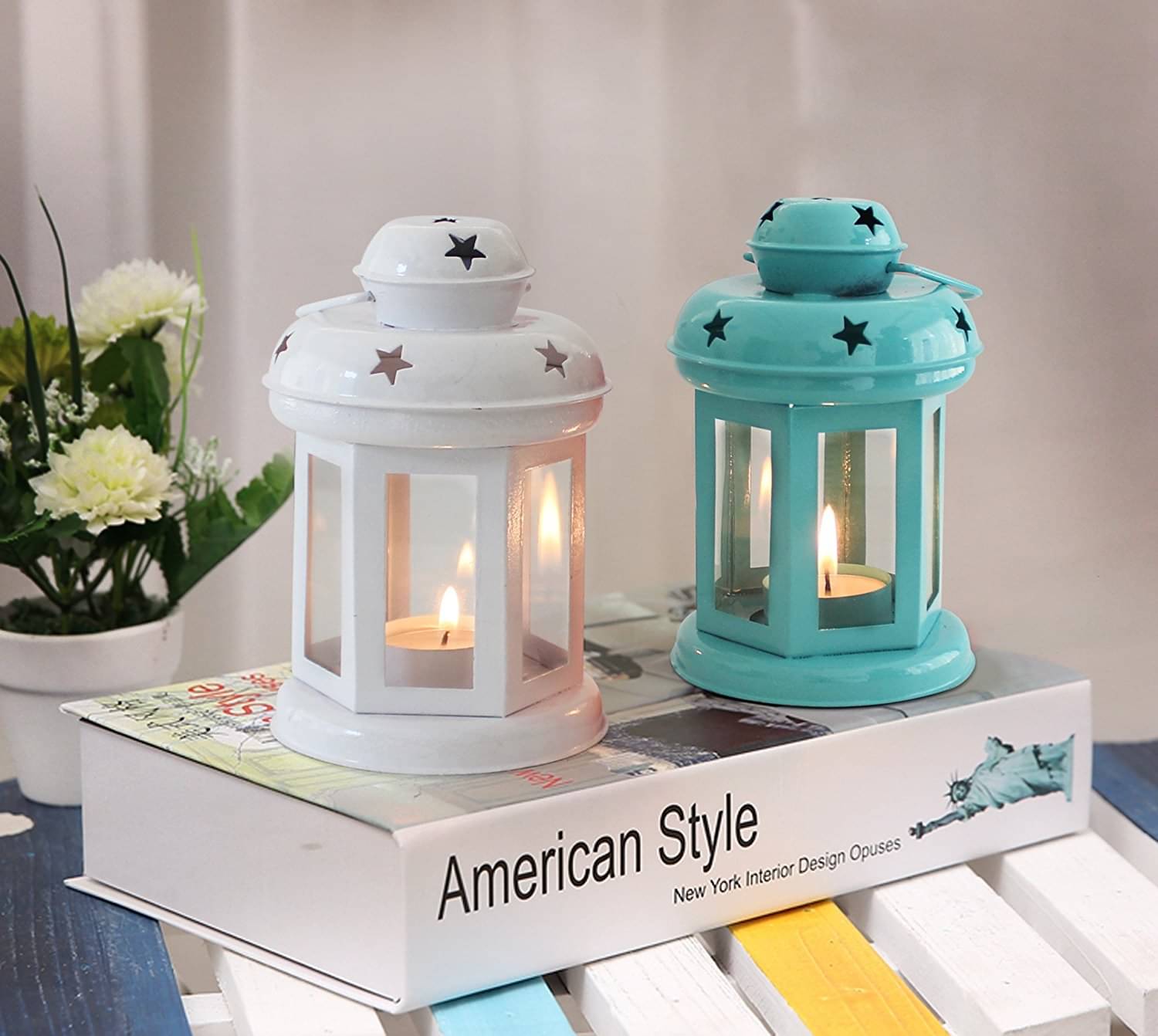     			Arsalan Table Top and Hanging Iron Tea Light Holder - Pack of 2