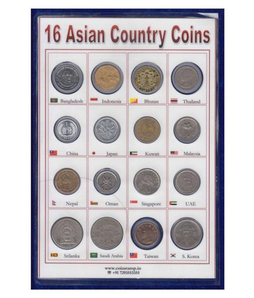 Coins & Stamps - Asia Different Countries Coins 16 Numismatic Coins Coins & Stamps - Asia Different Countries Coins 16 Numismatic Coins
