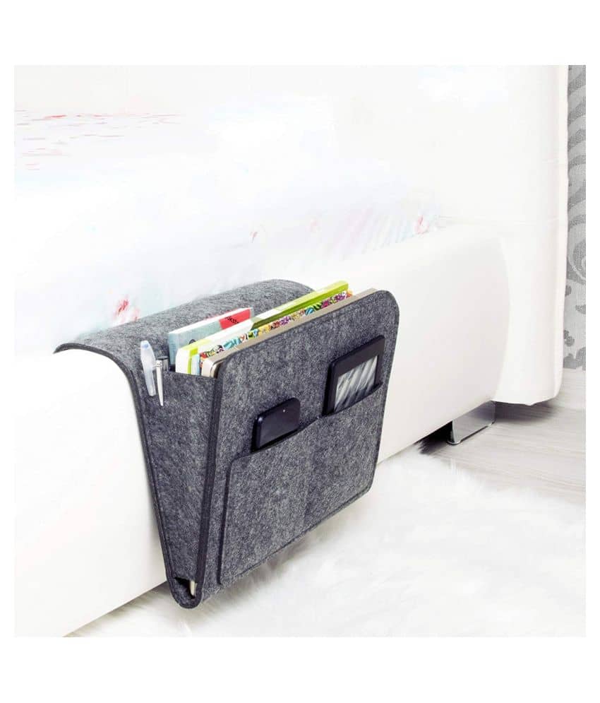 Bedside Caddy| Ipad Holder | Dorm College Room, Bunk Bed, Hospital Bed, Kids Baby Bed | Hanging Storage Organizer | Remote Holder