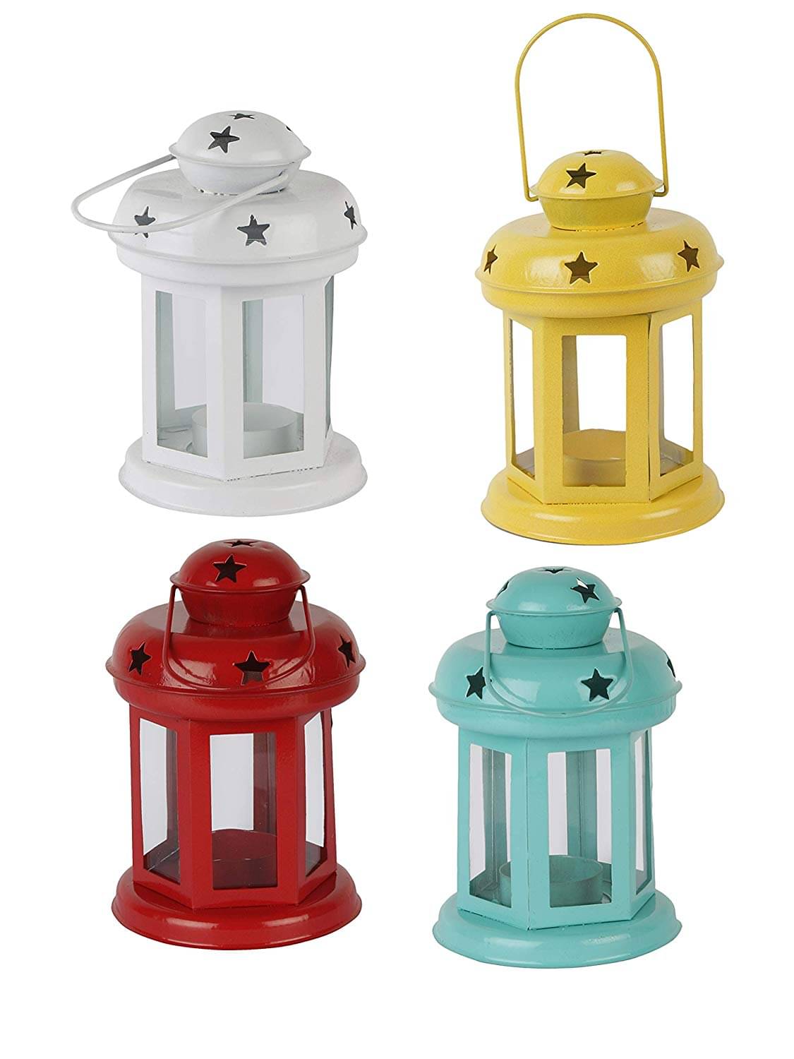 Being Nawab Multicolour Table Top and Hanging Iron Tea Light Holder - Pack of 4 Being Nawab Multicolour Table Top and Hanging Iron Tea Light Holder - Pack of 4