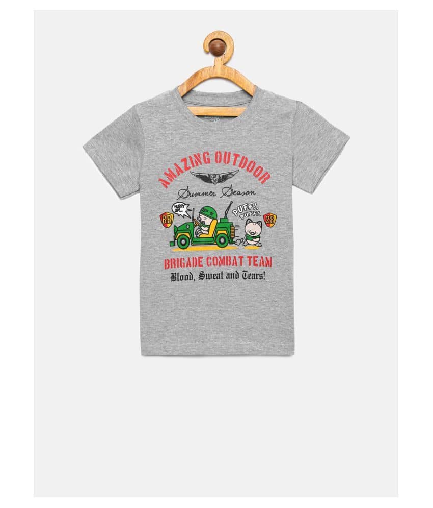 Dongli Pack of 1 Boys Cotton T-Shirt ( Multi Color )