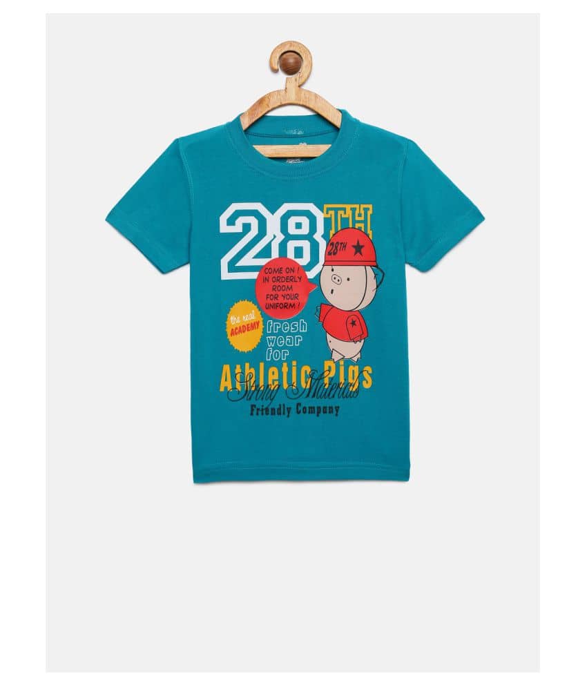 Dongli Pack of 1 Boys Cotton T-Shirt ( Multi Color )