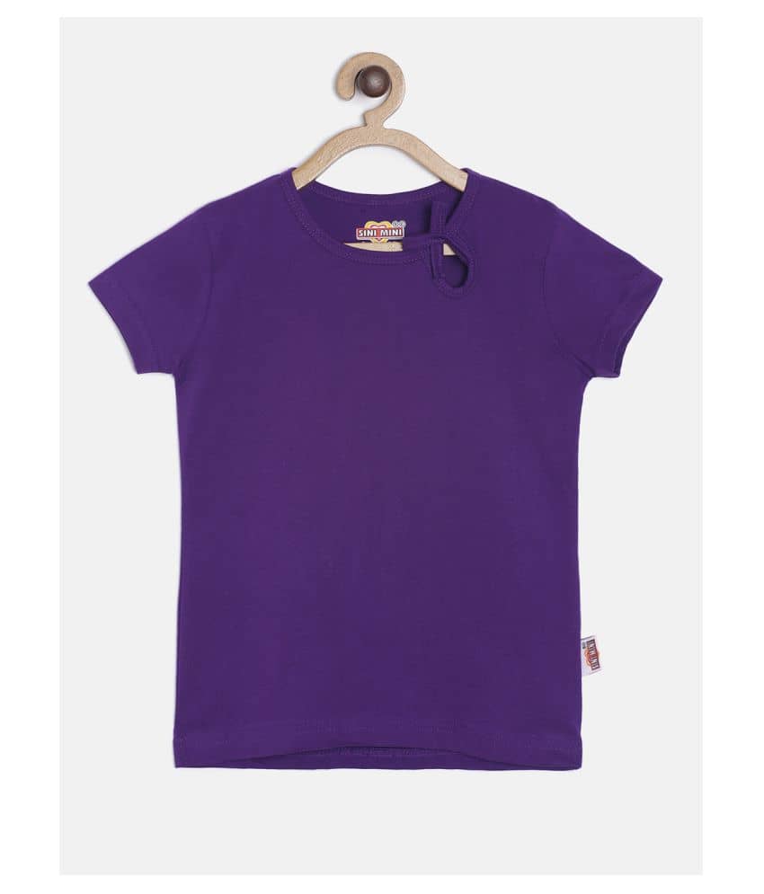 Sinimini Pack of 1 Girls 100% Cotton T-Shirts ( Multi )