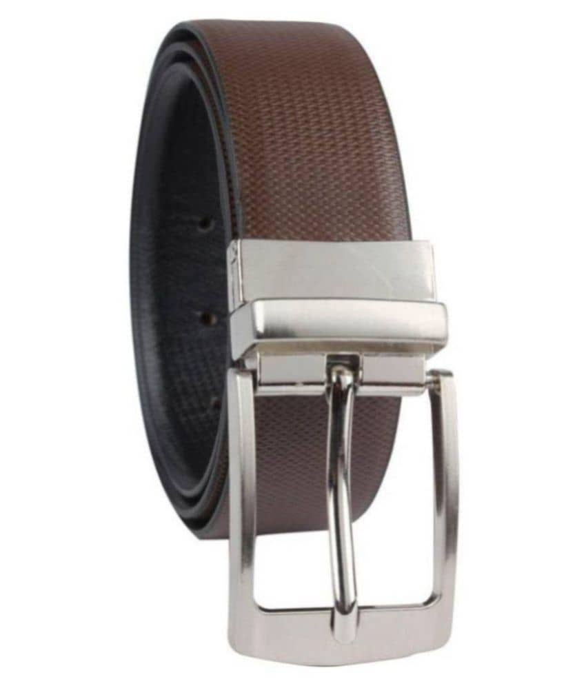 Runsi Black Faux Leather Formal Belt