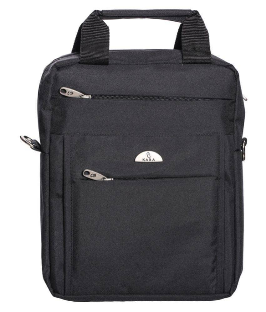     			Kara - Black Solid Messenger Bags