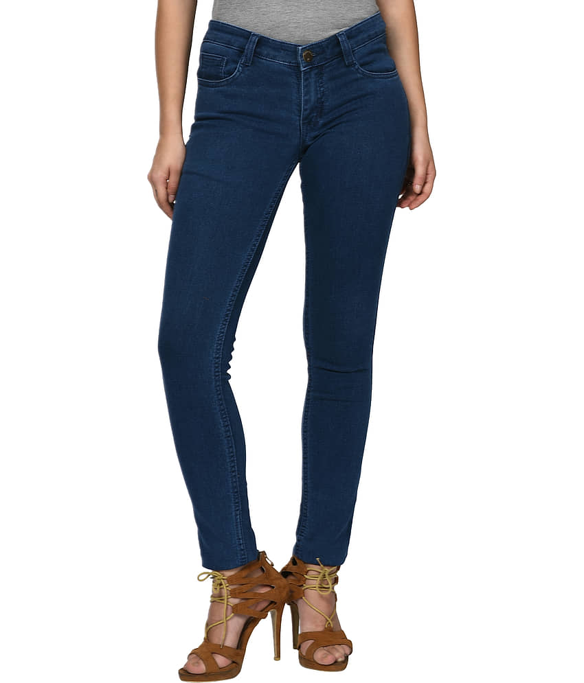 Studio Nexx Cotton Lycra Jeans - Blue - Jeans | Buy online on ZillyBuy