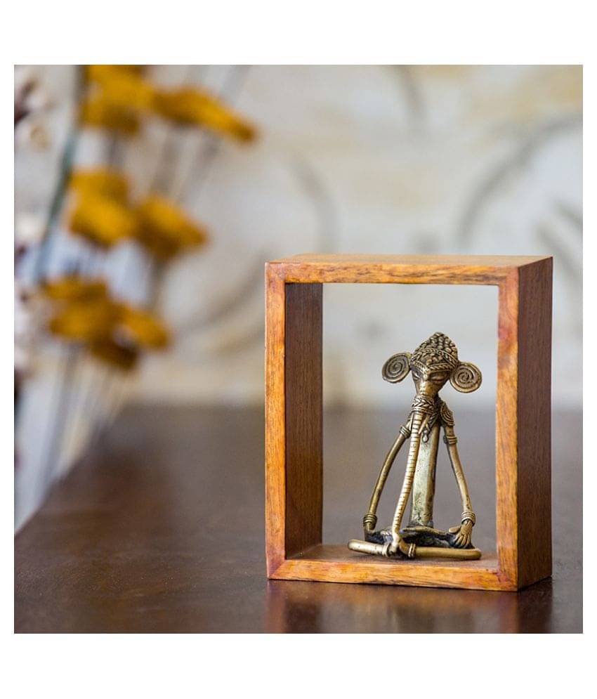     			Olha-O-Ethnic-Gifting- Lord Ganesha Brass Idol