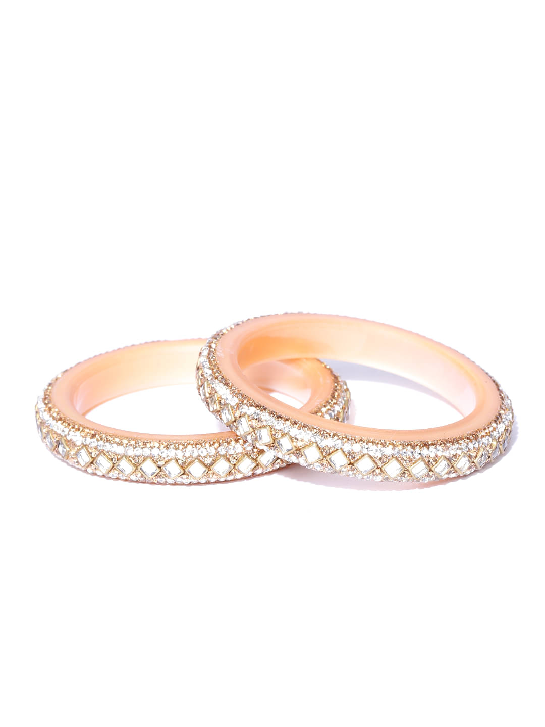 Priyaasi's Set of 2 Gold-Plated Kundan-Studded Bangles Priyaasi's Set of 2 Gold-Plated Kundan-Studded Bangles