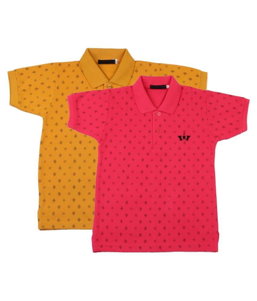 NEUVIN Pack of 2 Boys Cotton T-Shirt ( Multi Color )