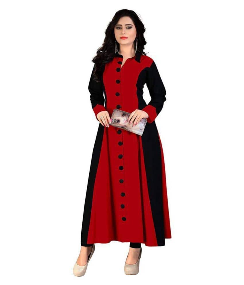 Angel's Fashion - Multicolor Rayon Women's Flared Kurti ( Pack of 1 ) - Kurtis, Tunics | Buy online on ZillyBuy