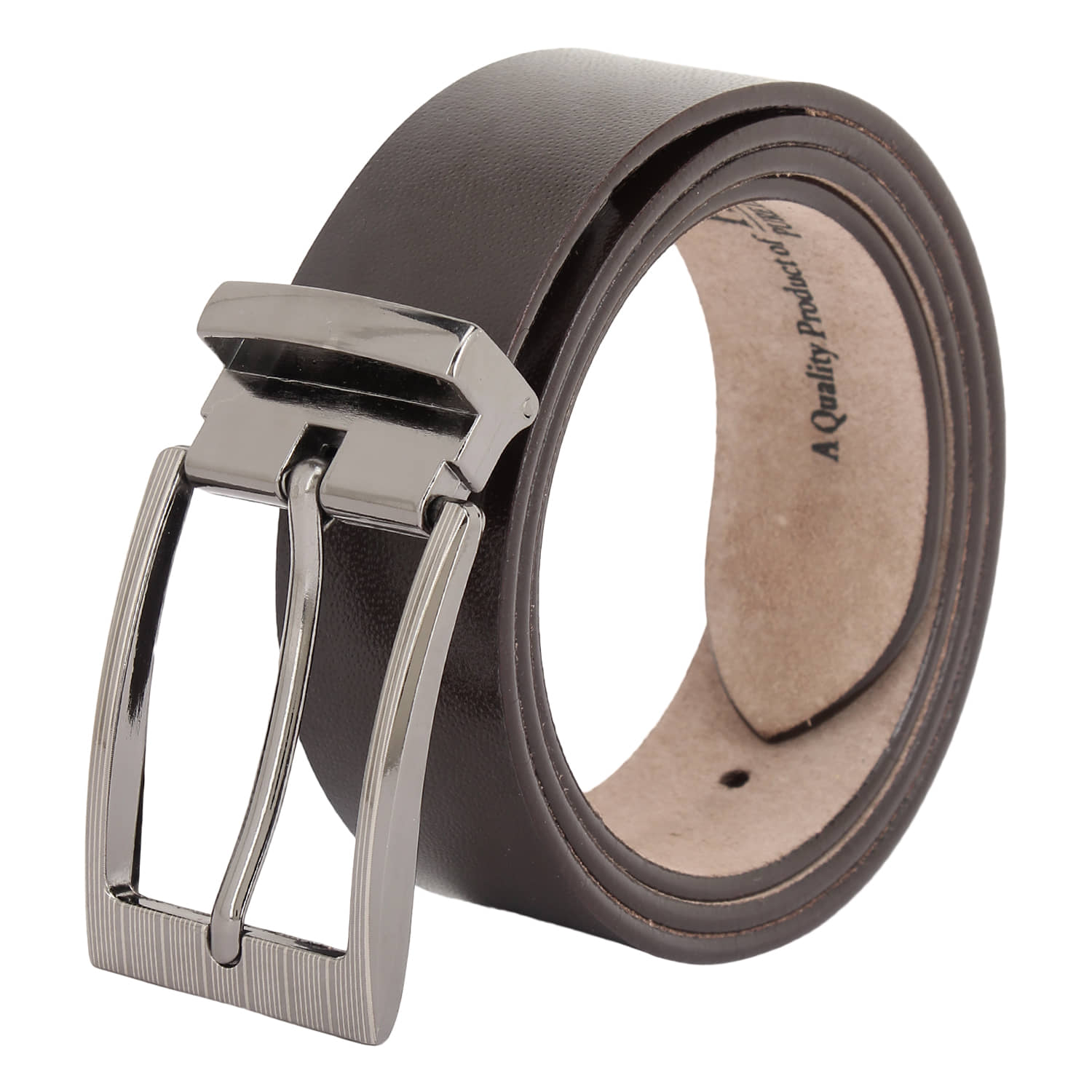 RUNSI INTERNATIONAL Brown Leather Formal Belt