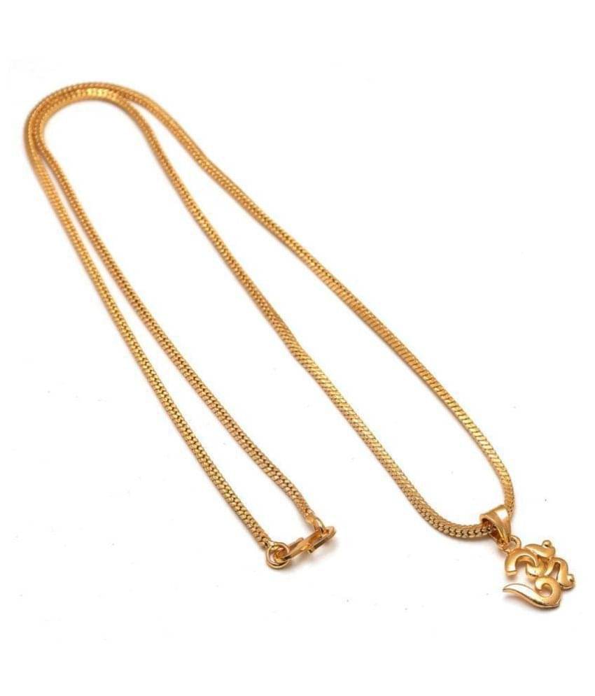     			SSB CREATIVE COLLECTION Gold Plated Chains Combo ( Set of 2 )