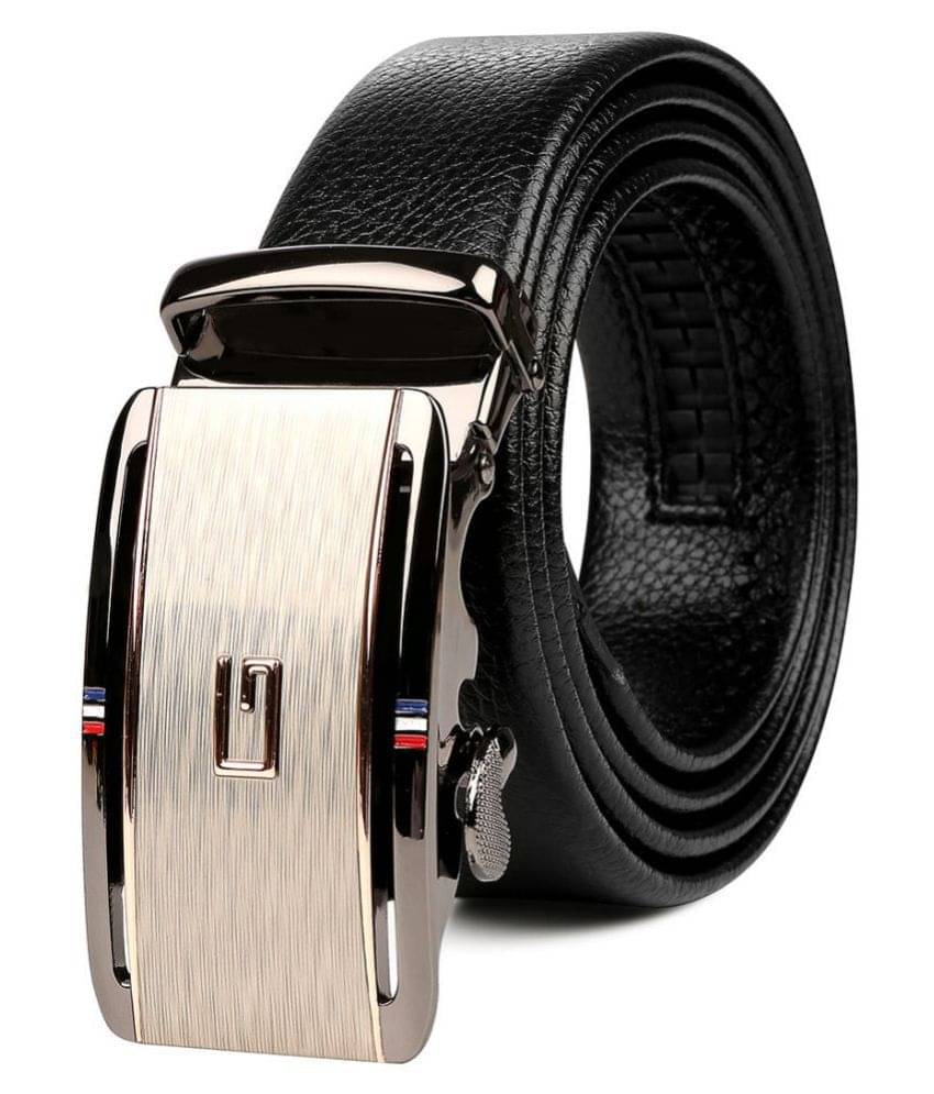     			Edifier - Black Leather Men's Casual Belt ( Pack of 1 )