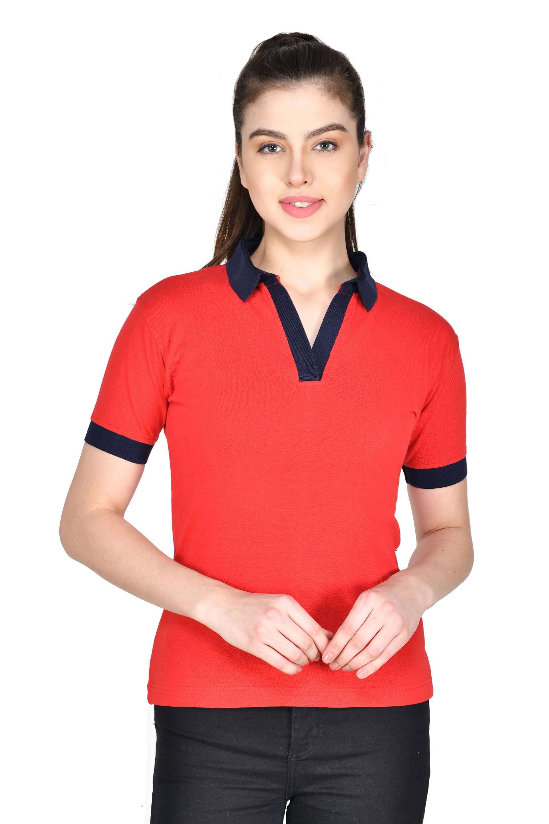     			Ess Emm Clothing Red Cotton Polos