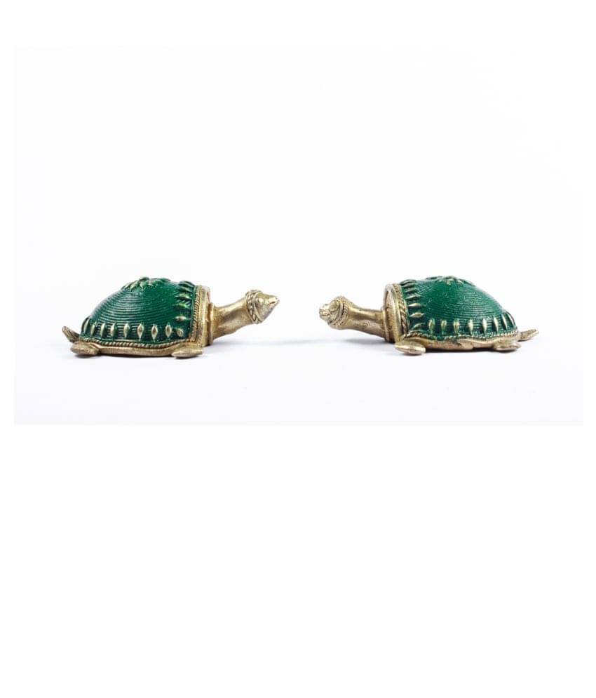     			Olha-O-Ethnic-Gifting- Green Alloy Handicraft Showpiece - Pack of 1