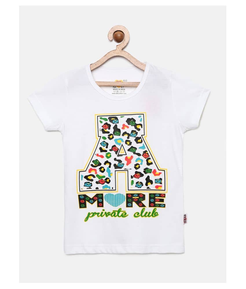 Sinimini Pack of 1 Girls 100% Cotton T-Shirts ( Multi )