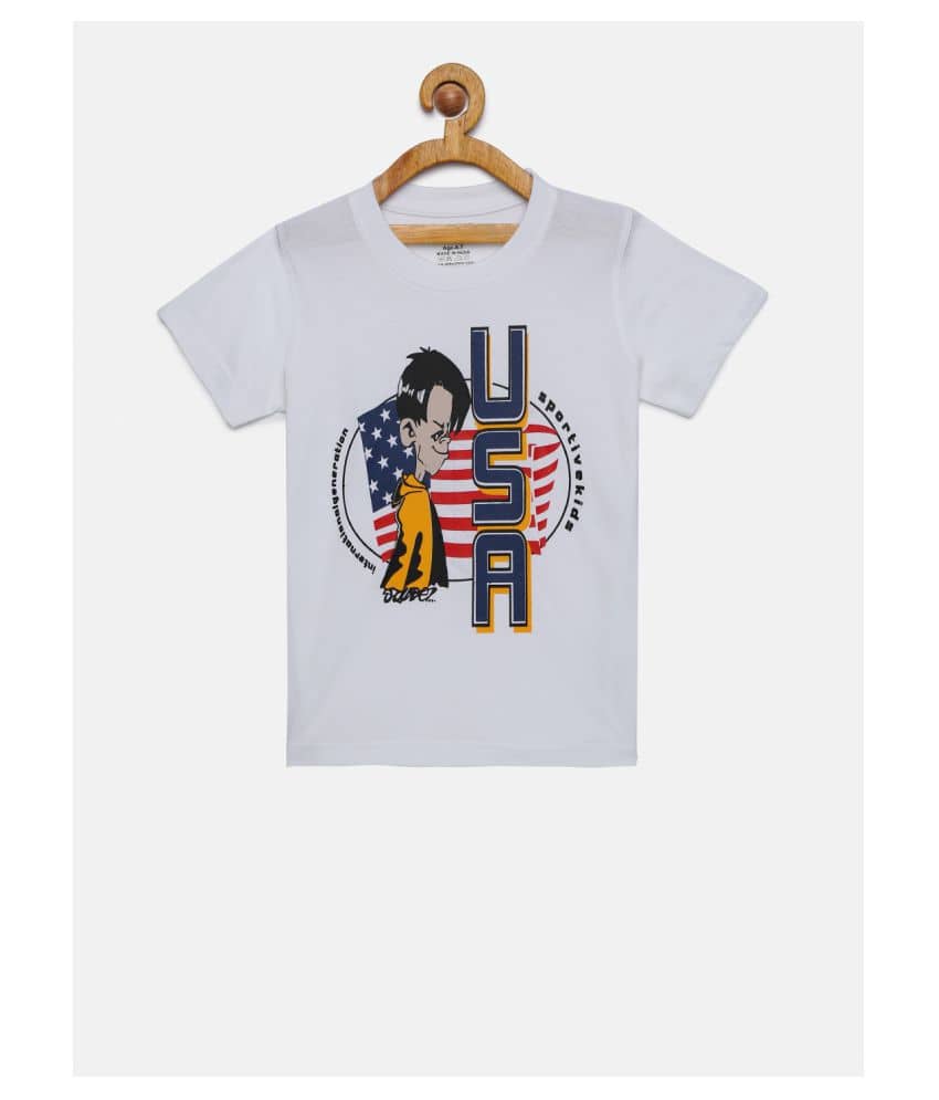 Dongli Pack of 1 Boys Cotton T-Shirt ( Multi Color )