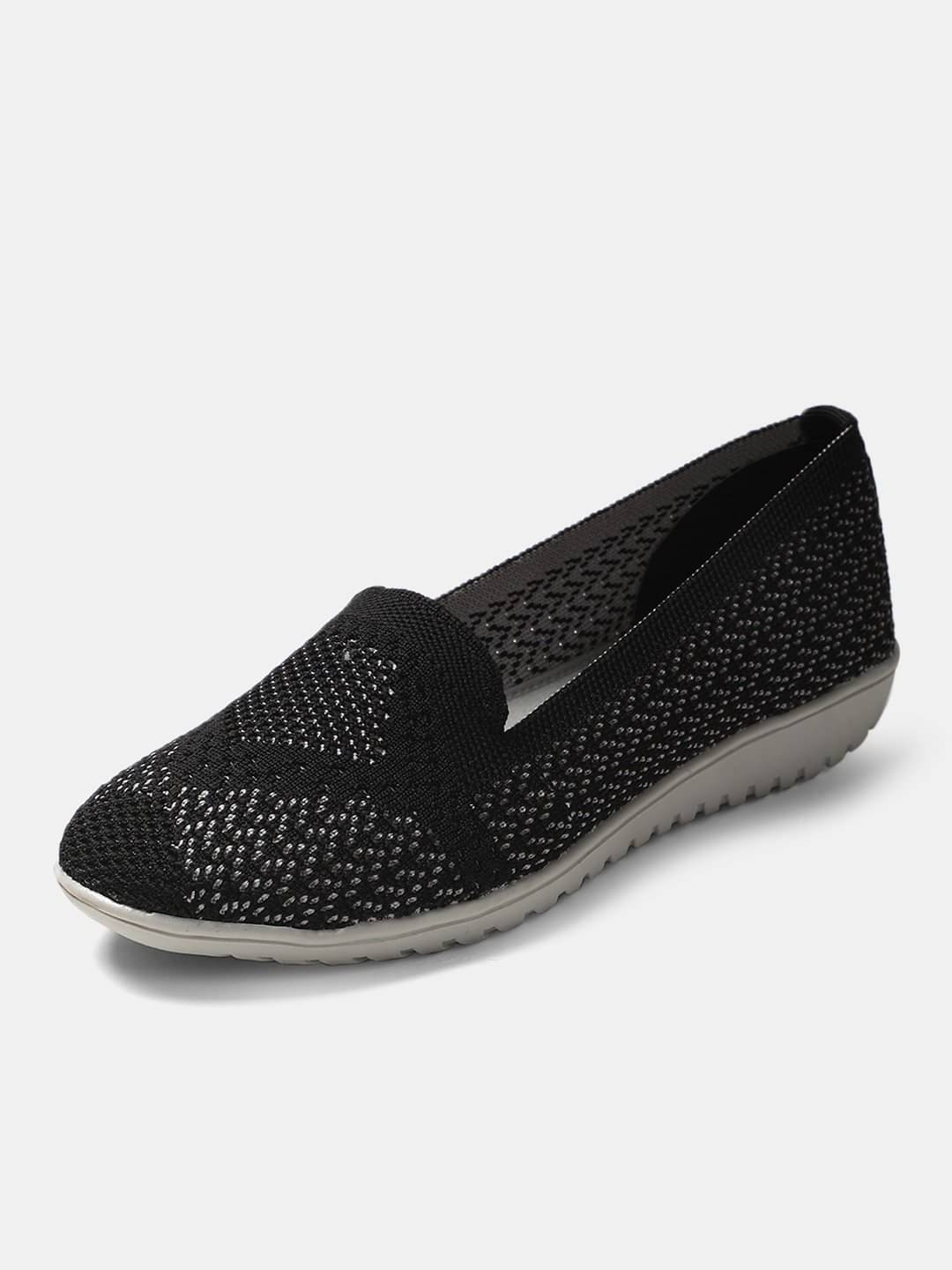     			MARC LOIRE Black Ballerinas