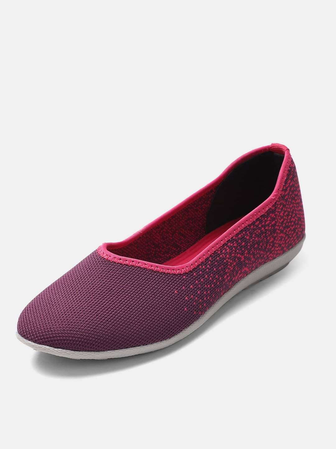     			MARC LOIRE Maroon Ballerinas