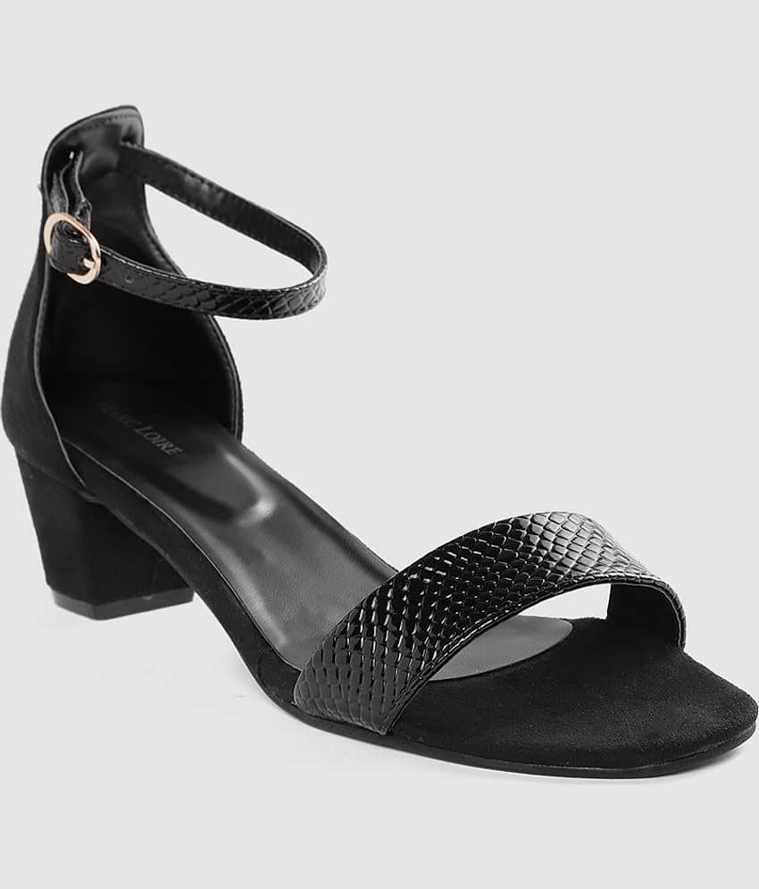 MARC LOIRE Black Block Heels - Heels | Buy online on ZillyBuy